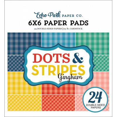 Echo Park Designpapier - Summer Gingham Dots & Stripes